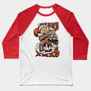 Hot Rod Santa Baseball T-Shirt